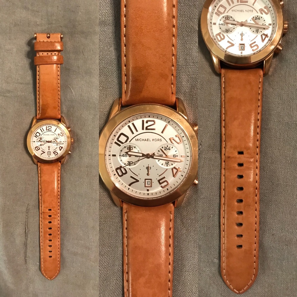 Michael Kors Camel Leather Watch